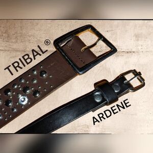 Tribal Black and Brown Belt with Studded Design